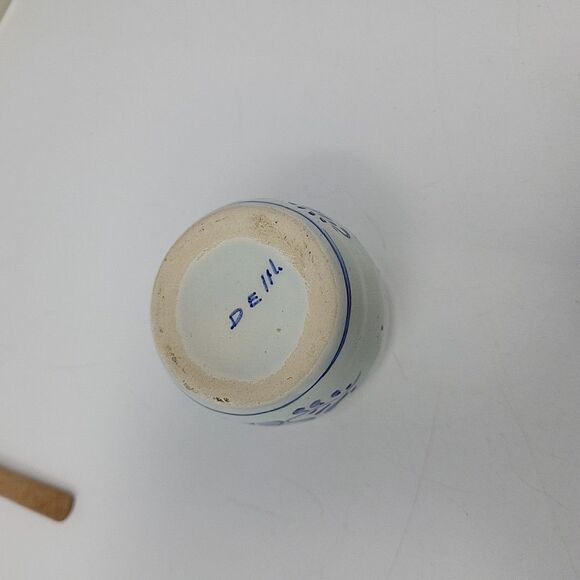 Vintage Delft Holland Salt & Pepper Shakers Blue /White Tray Set Mustard Jar - Picture 8 of 14